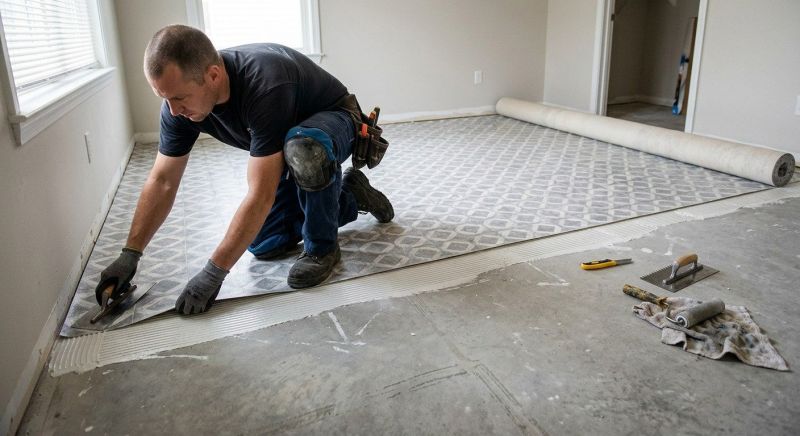 Sheet Linoleum Installation in Preston, CT